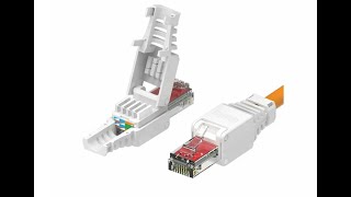 картинка: Быстро и просто: коннектор RJ-45  без инструментов для подключения витой пары CAT 5E и CAT6