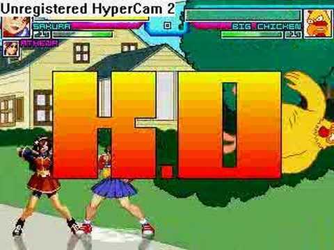 Hanshi Sakura & Athena MUGEN Match #5: Giant Chicken