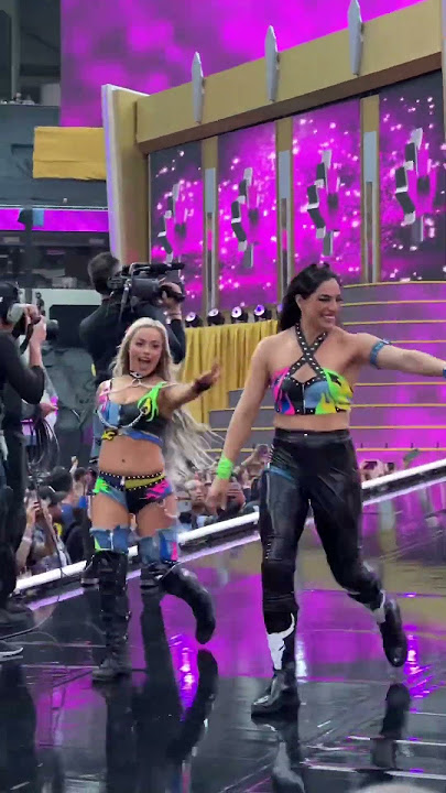 liv & raquel’s wrestlemania entrance #wrestlemania #livmorgan #raquelrodriguez