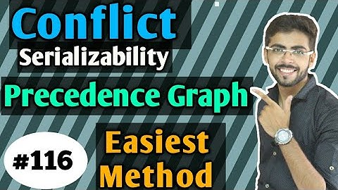 Conflict Serializability Precedence Graph | conflict serializability in hindi | DBMS Lectures #116