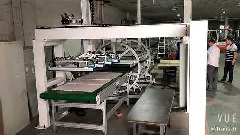 Automation for woodworking machinery filed column type board turnover machine. #woodworking