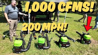 Greenworks Commercial Impressive Blowers Line Up 1000 Cfm Over 200 Mph