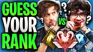 Two Apex Pros Try To GUESS YOUR RANK Snip3down vs Albralelie (Apex Legends)