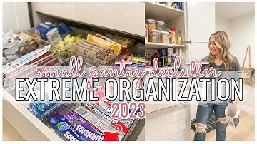 NEW HOUSE PANTRY DECLUTTER & ORGANIZATION | MESSY to MINIMAL PANTRY ORGANIZATION