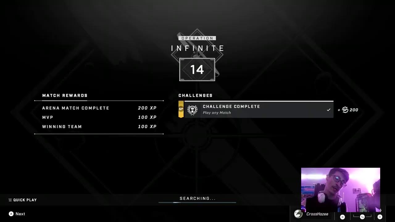 🔴 Halo Infinite Season Operation Infinite 1.1 👀 Face Cam . Game Audio Only ✔️
