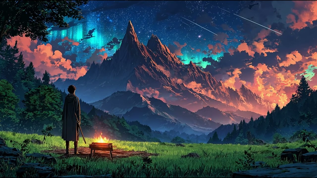 Fantasy Music for Study & Relaxation — Campfire Beneath the Eternal Peaks