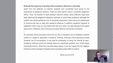 Transition to Academic Writing - Commentary on the conclusion section of a problem-solution essay