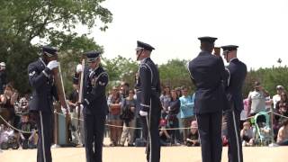 Air Force Honor Guard Drill Team At Jefferson Memorial