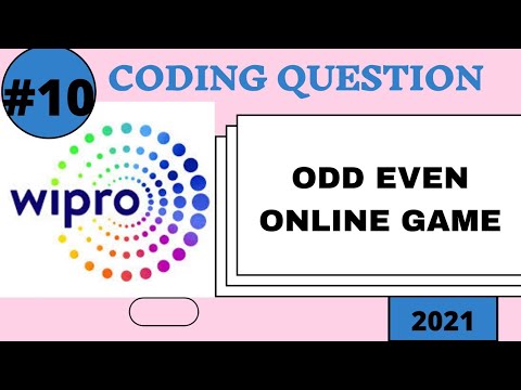 #10 | WIPRO NLTH | CODING QUESTION-10 | ODD EVEN ONLINE GAME | RUDRAPRATAP