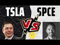 Tesla Stock Vs SPCE Virgin Galactic Stock