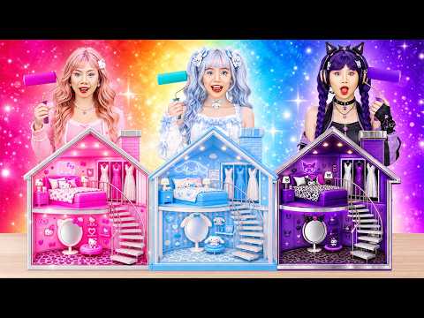 Kitty Vs Cinnamoroll Vs Kuromi At Doll House Makeover Contest!