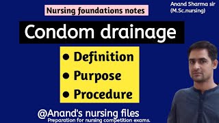 Condom drainage//How do you use a condom drain?//Condom catheter //@anandsnursingfiles