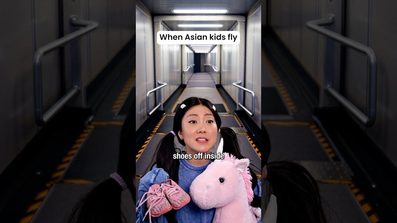 Asian kids when they fly