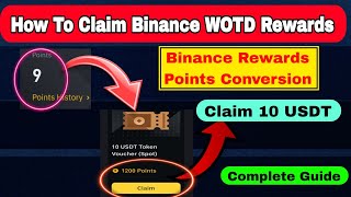 How To Claim Binance Wodl Rewards| How To Claim Binance Points In Usdt Binance Wotd Reward Claim