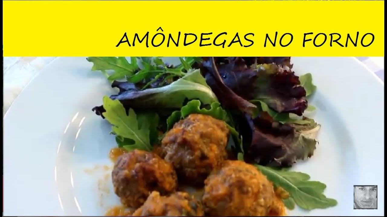 #ALMONDEGAS #SALGADOS #RECEITAS ALMÔNDEGAS NO FORNO COM MOLHO DE TOMÁTE
