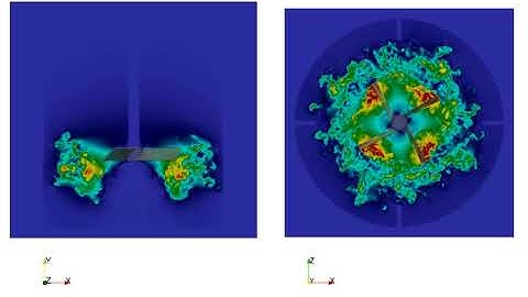 Mixing in a stirred-tank by a coupled Lattice-Boltzmann - Immersed Boundary Method