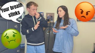 “Your Breath STINKS” Prank On My Girlfriend! *Never Again* #Shorts