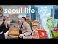 How much we spend in a day living in seoul korea  eating out public transport snacks  vlog 