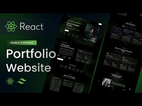 Build a Stunning React Portfolio Website with Tailwind CSS Modern Developer Portfolio Tutorial