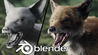 Making a Red Fox in blender - Timelapse