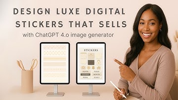 Create & Sell Luxe Digital Stickers with ChatGPT 4o (Step by Step Tutorial for Goodnotes!)