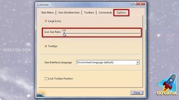 CATIA SETTINGS for Toolbar Icons