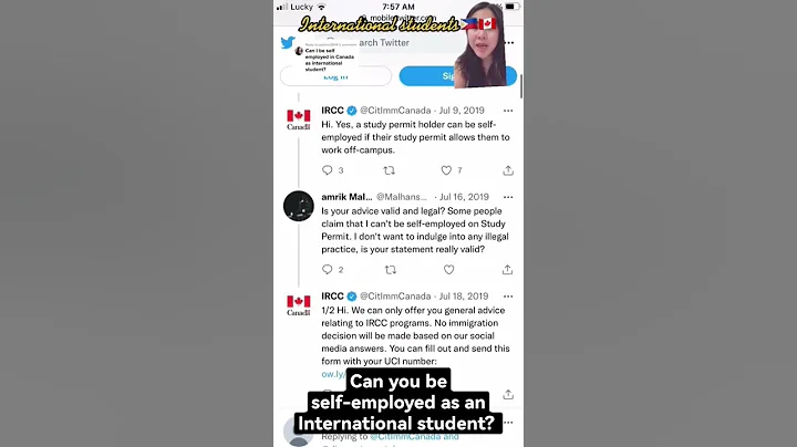 You can be self-employed as an International Student. #studyincanada #shorts #internationalstudents