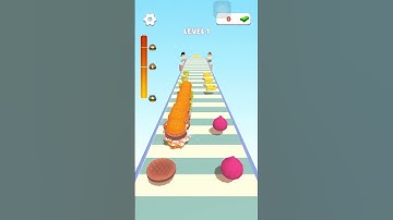 Burger Stack Runner 3D funny game level 1 walkthrough