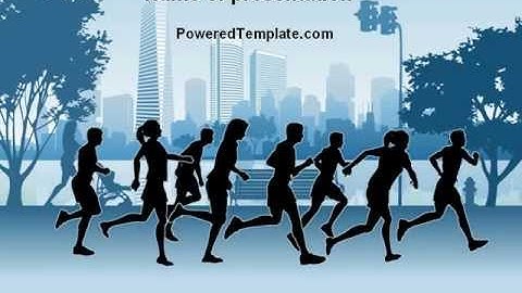 Jogging Theme PowerPoint Template by PoweredTemplate.com