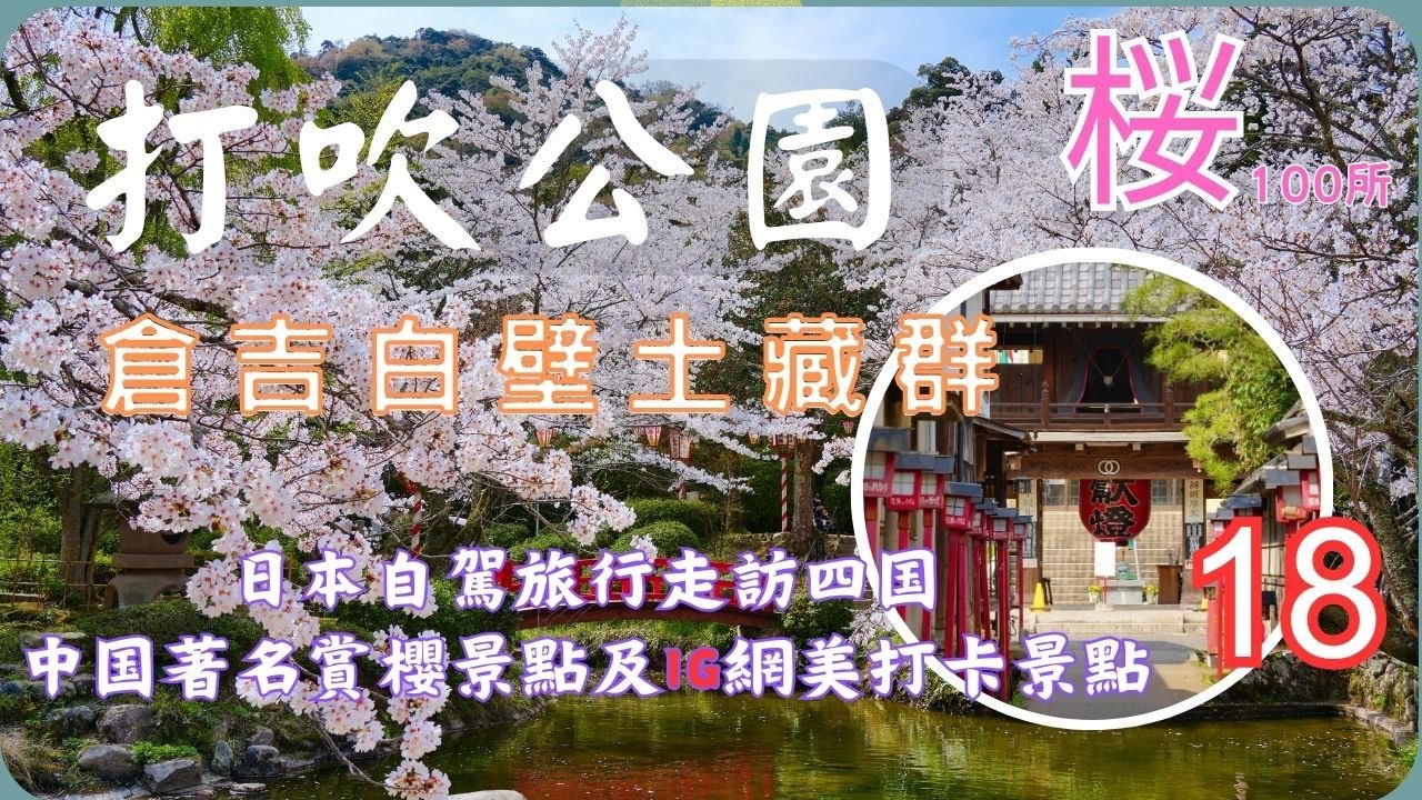 打吹公園▕ 山陰地區賞櫻名勝▕ 櫻花百選名所▕ 倉吉白壁土藏群 EP18【日本自駕旅行走訪四国、中囯著名賞櫻景點及IG網美打卡景點DAY5】