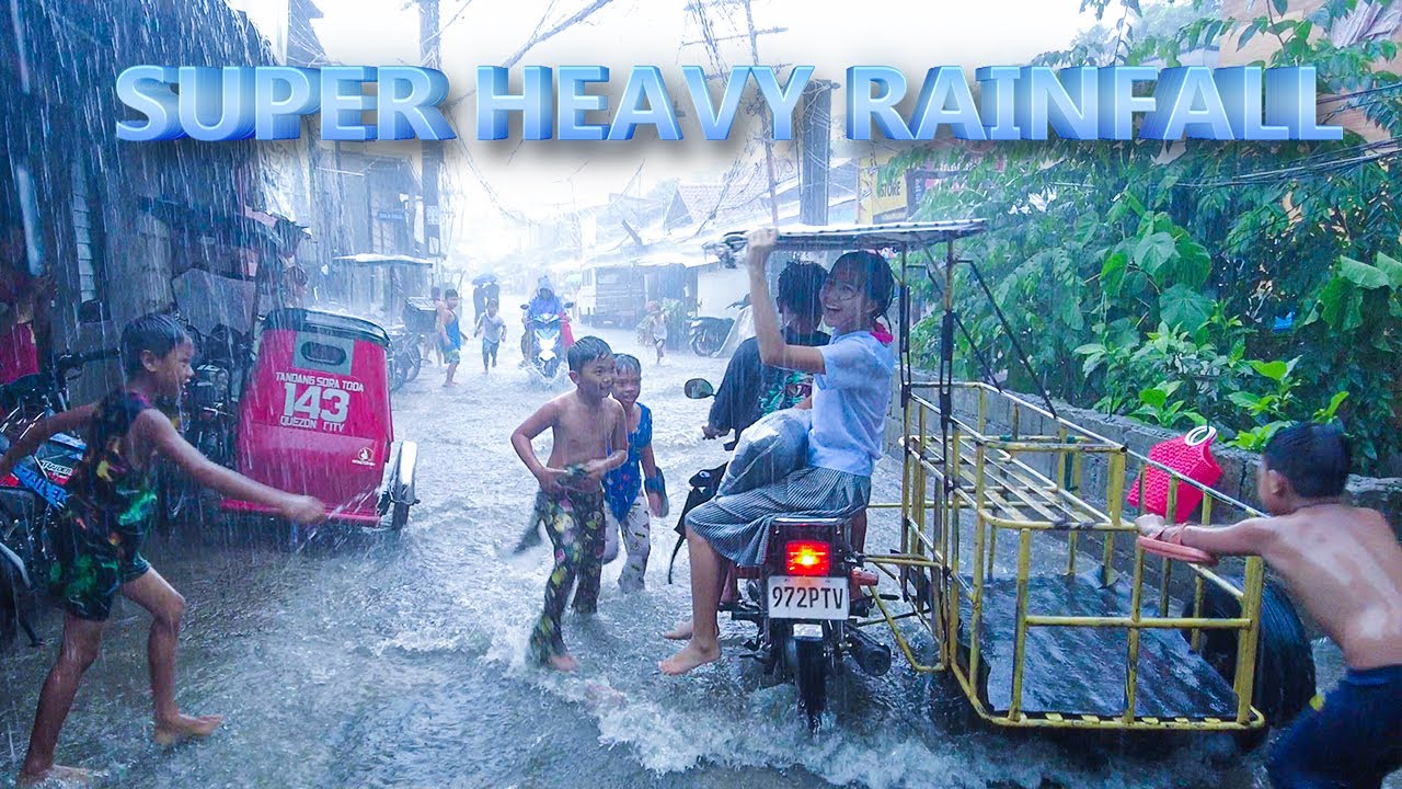 When Rain Gets Wild: Jaw-Dropping Scenes During Super Heavy Rainfall | Philippines | [4K]
