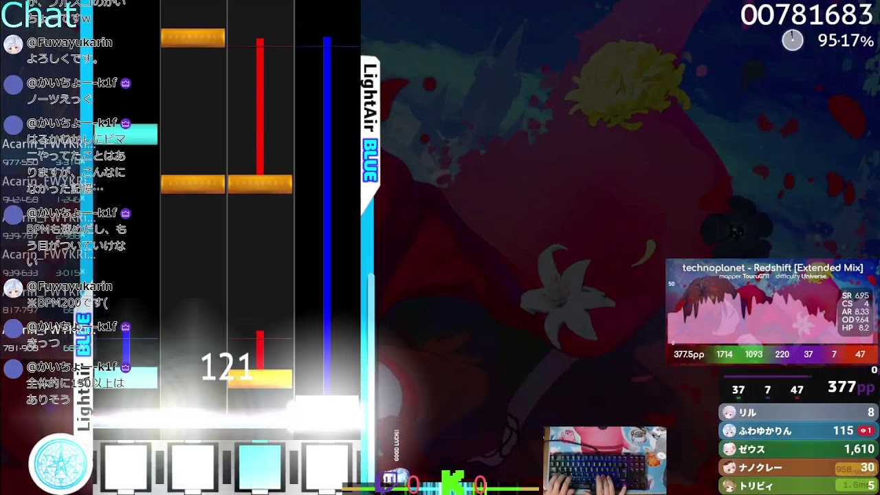 【osu!mania】ACC 95%(Sランク)取れない瞬間配信終了