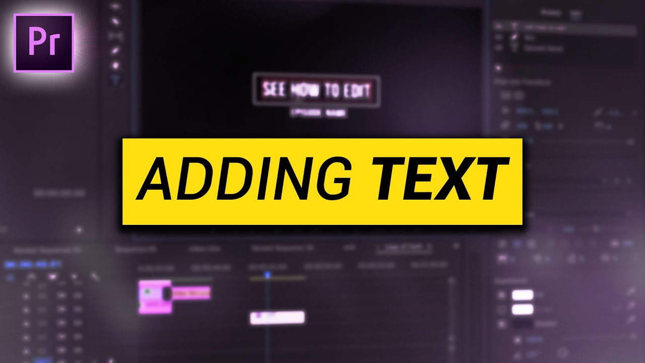 How to add TEXT (Premiere Pro Tutorial) YouTube