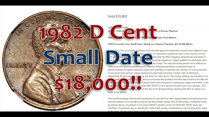 1982 D Lincoln Cent $18,000!! Small Date Only
