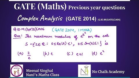 Complex Analysis, GATE 2014 Question (Q.ID.M(GATE)CA06)