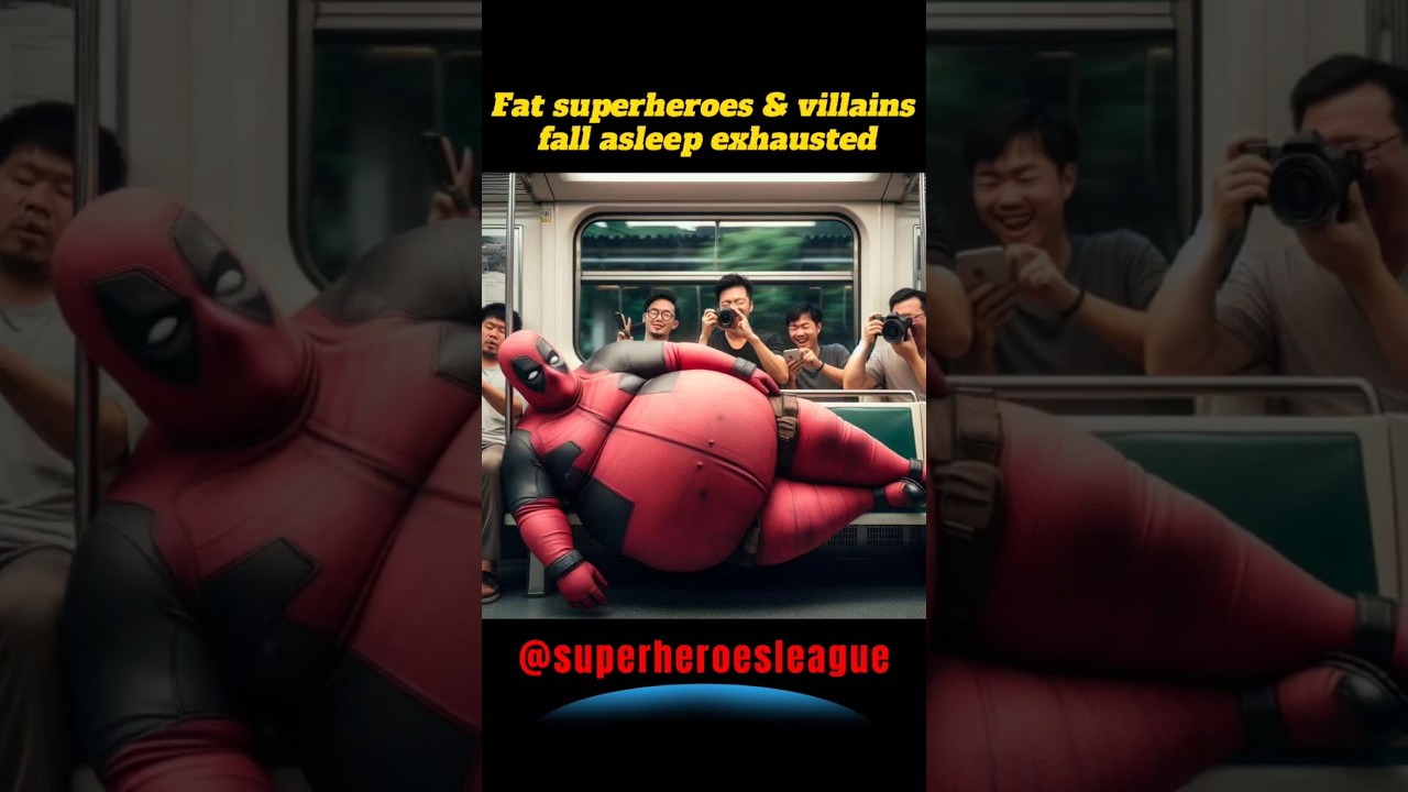 Fat superheroes & villains fall asleep exhausted 💥 Avengers DC Marvel 