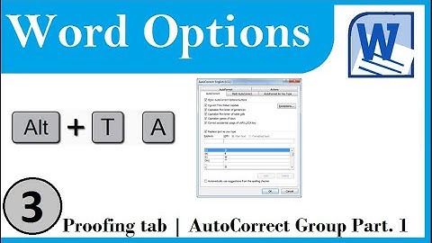 MS Word 2010 Options Proofing tab AutoCorrect part. 1 in Pashto | winword 2010 Proofing AutoCorrect