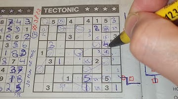 (#3823) Monday. Tectonic01 Sudoku puzzle. Bonus Extra edition. 12-13-2021 Extra part 3 of 3