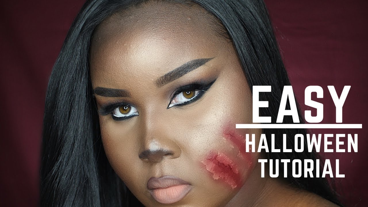 GLAM WOLF TUTORIAL EASY AFFORDABLE HALLOWEEN MAKEUP