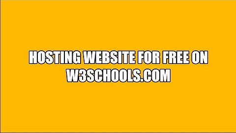 web hosting for free with w3schools com