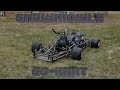 Driving Snowmobile Powered Go-Kart on the Street - Skidoo Rotax Type 467