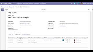 Recruitment Request Odoo App