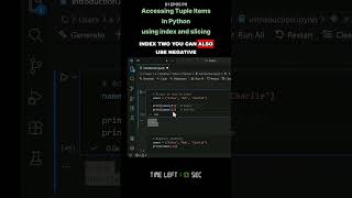 Accessing Tuple Items in Python using index and slicing - S1 EP05 P9 - #python