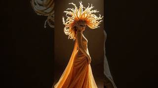 Golden Goddess Unleashed #ai #aiart #aifashion #aistyle #gold #mask #mystery #artist #sand #stylai