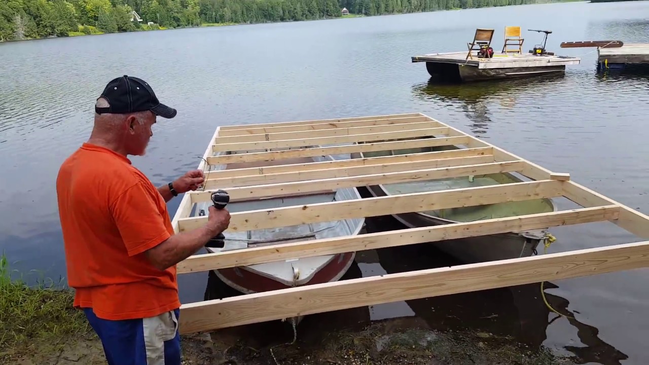 How to build a pontoon boat out of 2 metal row boats Part 