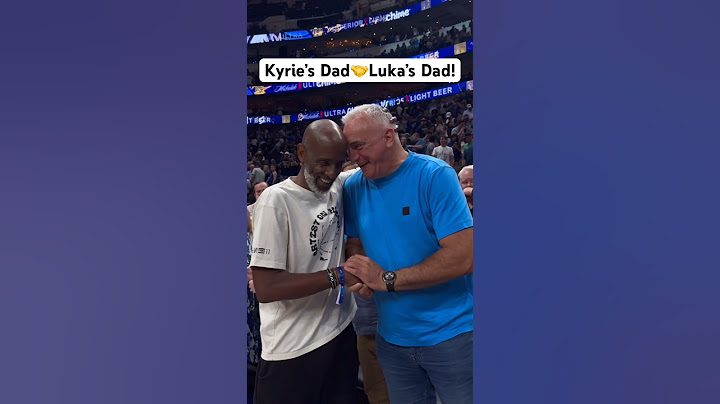 Kyrie Irving & Luka Doncic’s fathers share a moment after the Mavericks game 4 W! 🔥💙|#Shorts