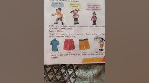 Chapter 3 clothes we wear class 2 part-1