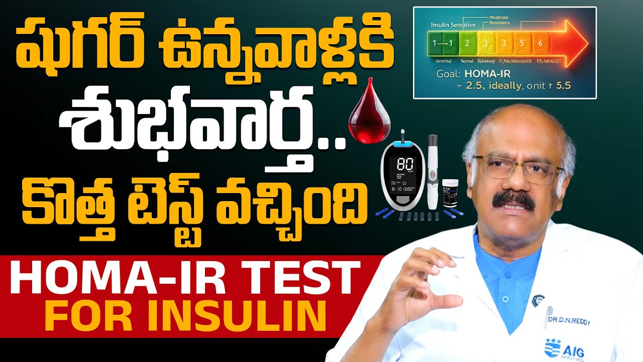 షుగర్ ఉన్నవాళ్లకి శుభవార్త కొత్త టెస్ట్ వచ్చింది.. Dr. Nageshwar Reddy About Insulin & HOMA-IR Test