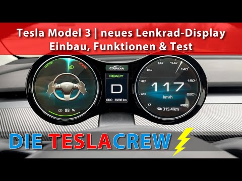 ⚡️ Tesla Model 3 und Y  Mein neues Lenkrad-Display 2023 für unter 300 € -  Einbau, Funktionen & Test 