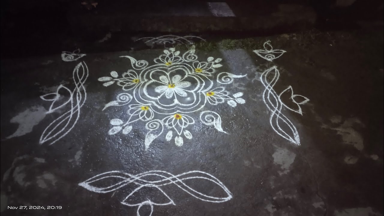daily routine rangoli design 🪔 easy design 🙏👍🌺 - YouTube